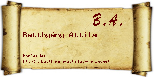 Batthyány Attila névjegykártya
