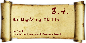 Batthyány Attila névjegykártya