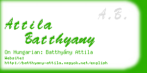 attila batthyany business card